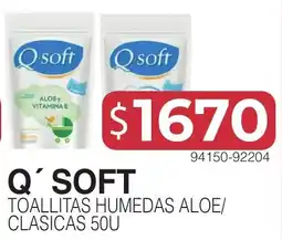 Masivos Q' soft toallitas humedas aloe/ clasicas oferta