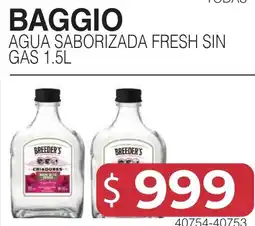 Masivos Baggio agua saborizada fresh sin gas 1.5l oferta