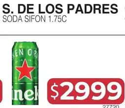 Masivos Heineken soda sifon 1.75c oferta