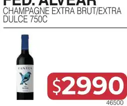 Masivos Fed. Alvear champagne extra brut/extra dulce oferta