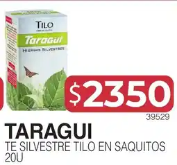 Masivos Taragui te silvestre tilo en saquitos oferta
