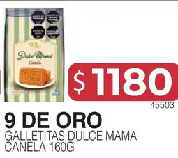 Masivos 9 de oro galletitas dulce mama canela oferta