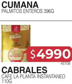 Masivos Cabrales cafe la planta instantaneo oferta