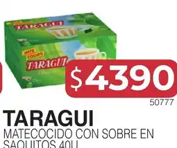 Masivos Taragui mate cocido con sobre en saquitos oferta
