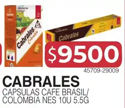 Masivos Cabrales capsulas cafe brasil/ colombia nes oferta