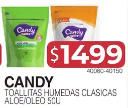 Masivos Candy toallitas humedas classicas aloe/oleo oferta