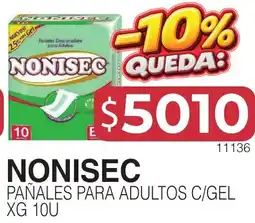 Masivos Nonisec pañales para adultos c/gel oferta