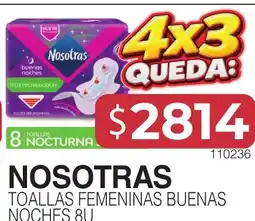 Masivos Nosotras toallas femeninas buenas noches 8u oferta
