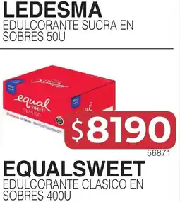 Masivos Equalsweet edulcorante clasico en sobres oferta