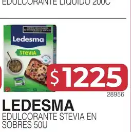 Masivos Ledesma edulcorante stevia en sobres oferta