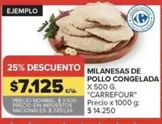 Carrefour Market Carrefour - milanesas de pollo congelada oferta