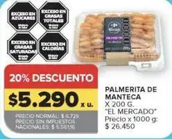 Carrefour Market Palmerita de manteca oferta