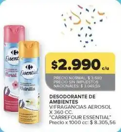Carrefour Market Carrefour - desodorante de ambientes v/fragancias aerosol x 360 cc oferta