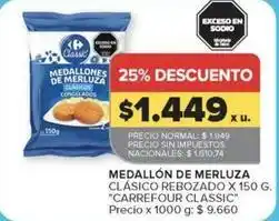 Carrefour Market Carrefour - medallones de merluza clasicos rebozados oferta