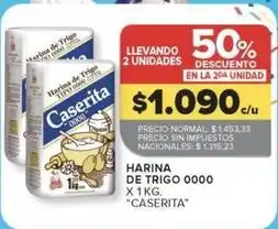 Carrefour Market Caserita - harina de trigo 0000 oferta