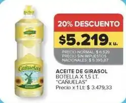 Carrefour Market Cañuelas - aceite de girasol oferta