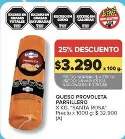 Carrefour Market Santa rosa - queso provoleta parrillero oferta