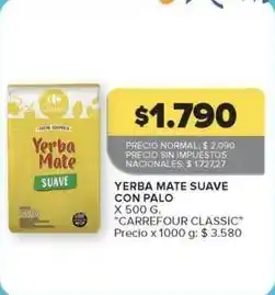 Carrefour Market Suave - yerba mate oferta