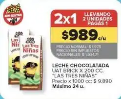 Carrefour Market Las tres niñas - leche chocolatada uat brick oferta