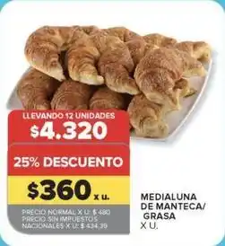 Carrefour Market Medialuna de manteca/ grasa oferta