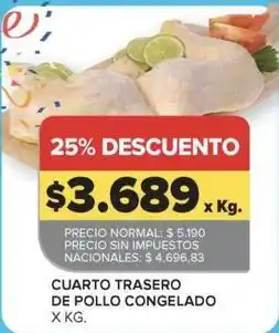 Carrefour Market Cuarto trasero de pollo congelado oferta