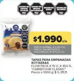 Carrefour Market Tapas para empanadas rotiseras oferta