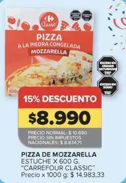 Carrefour Market Carrefour - pizza de mozzarella oferta