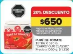 Carrefour Market Carrefour - pure de tomate tetra oferta