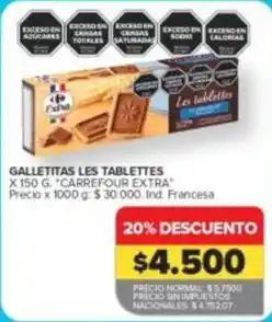 Carrefour Market Carrefour - galletitas les tablettes oferta