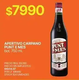 Supermercados Vea Carpano - aperitivo carpano punt e mes oferta