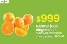 Supermercados Vea Naranja jugo elegida oferta
