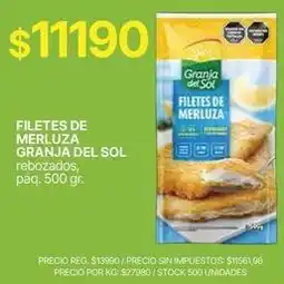 Supermercados Vea Granja del sol - filetes de merluza oferta