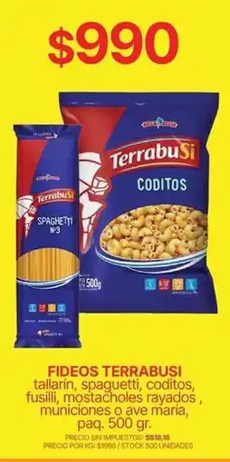 Supermercados Vea Terrabusi - fideos oferta