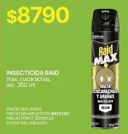 Supermercados Vea Raid - insecticida max. cucarachas, aer oferta