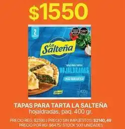 Supermercados Vea La salteña - tapas para torta hojaldradas oferta