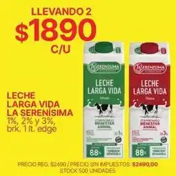 Supermercados Vea 1890 - leche larga vida oferta