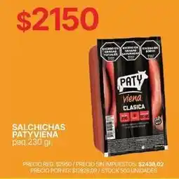 Supermercados Vea Paty - salchichas oferta