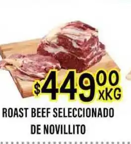 Supermercados Toledo Roast Beef Seleccionado De Novillito oferta