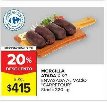 Carrefour Market Morcilla Atada Envasada Al Vacío oferta