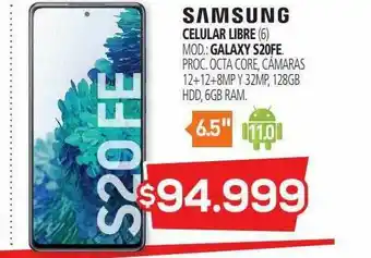 Casa del Audio Samsung Celular Libre Galaxy S20fe oferta