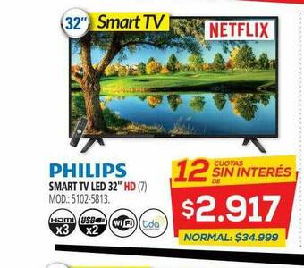 Casa del Audio Philips Smart Tv Led 32 oferta