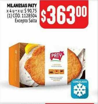 Makro Milanesas Paty oferta