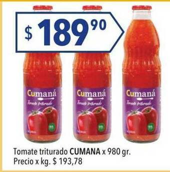 Hergo Tomate Triturado Cumana oferta