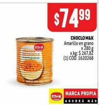 Makro Choclo M&k Amarillo En Grano oferta