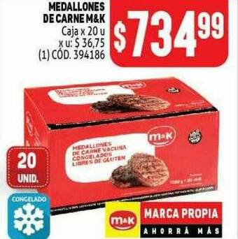 Makro Medallones De Carne M&k oferta