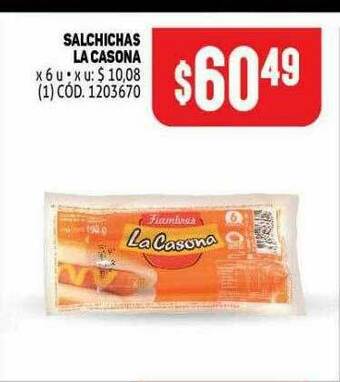 Makro Salchichas La Casona oferta