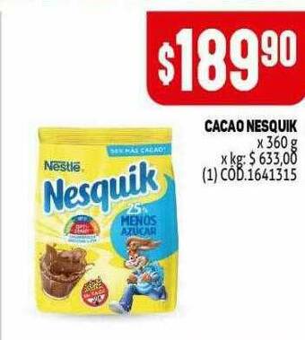 Makro Cacao Nesquik oferta