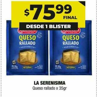 Maxi Ofertas La Serenisima Queso Rallado oferta