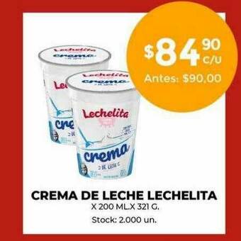 Super MAMI Crema De Leche Lechelita oferta
