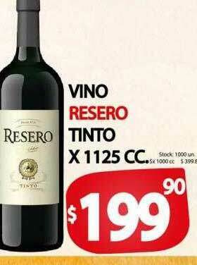 Supermercados Mariano Max Vino Resero Tinto oferta
